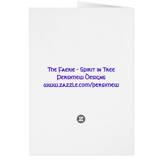 The Faerie Spirit in Tree (Back)