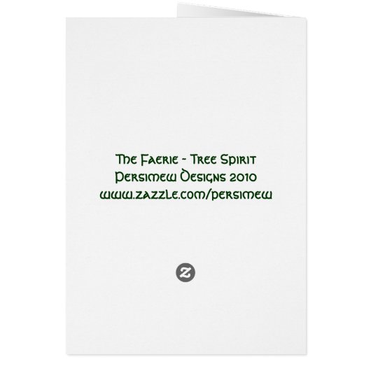 The Faerie - Tree Spirit (Back)