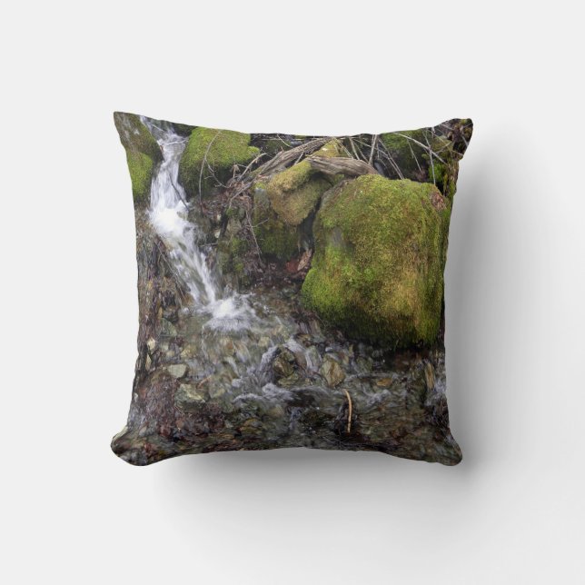 The Fae's waterfall.... Throw Pillow (Front)