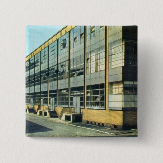 The Fagus Shoe Factory, designed by Walter Gropius Pinback Button (Front)