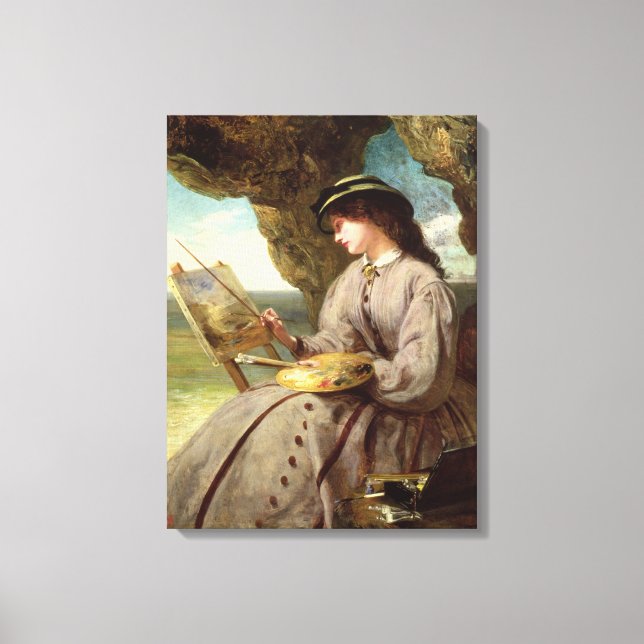 The Fair Amateur, 1862 Canvas Print (Front)