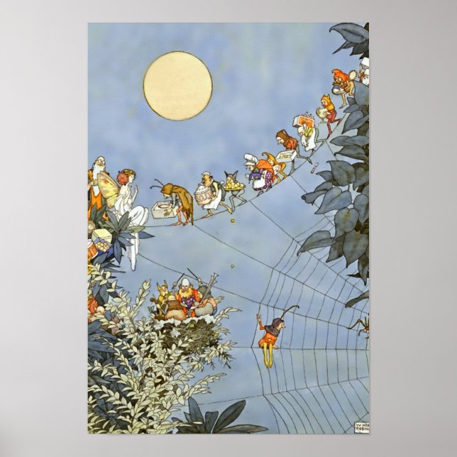 “ The Fairies Birthday” by Heath Robinson Poster (Front)