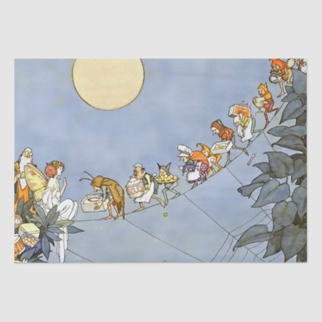 “ The Fairies Birthday” by Heath Robinson Tissue Paper (Front)