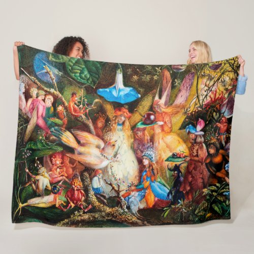 THE FAIRIES FAVOURITE BIRD Enchanted Woods  Fleece Blanket