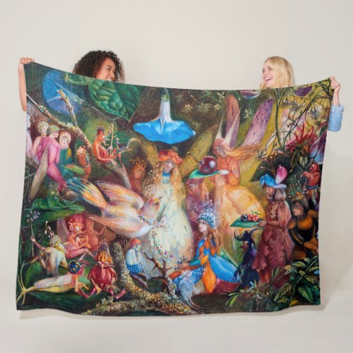 The Fairies Favourite John Anster Fitzgerald Fleece Blanket