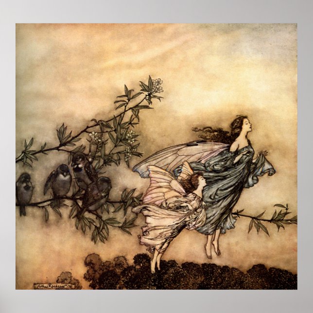 The fairies have their tiffs with the birds poster (Front)