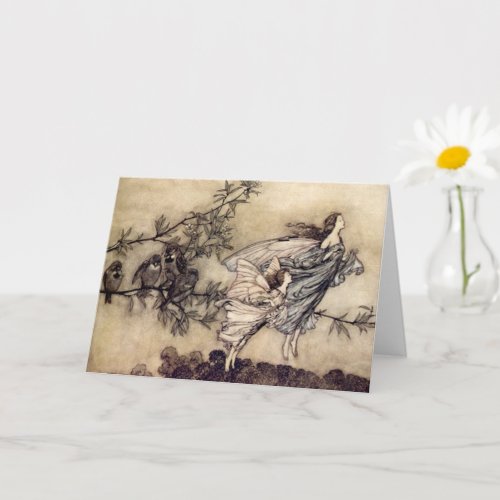 The Fairies Have Tiffs With Birds Arthur Rackham Card