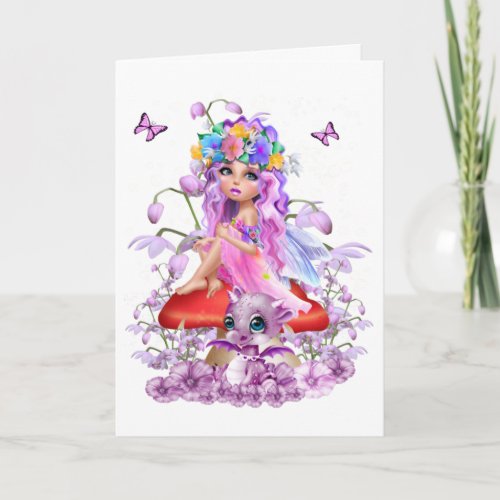 The Fairy and the Baby Dragon  Card