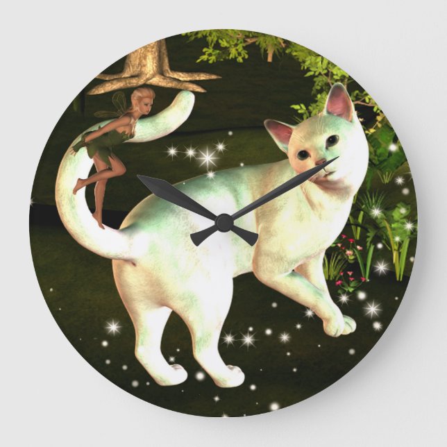 The fairy and the cat clock (Front)