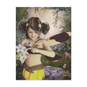 The Fairy and the Dragonfly Postcard