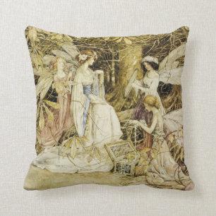 “The Fairy Jewels” Throw Pillow