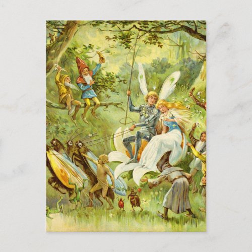 The Fairy Prince and Thumbelina Postcard