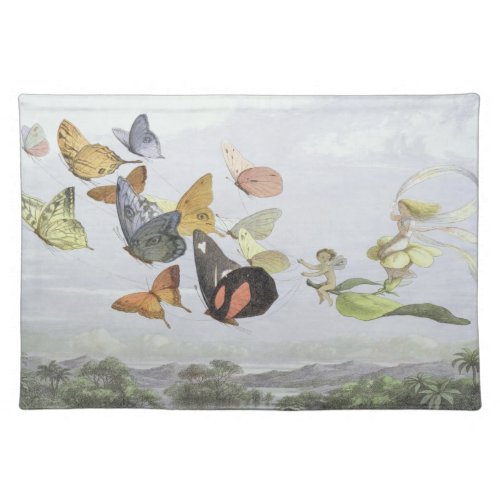 The Fairy Queens Carriage  Elf World Cloth Placemat