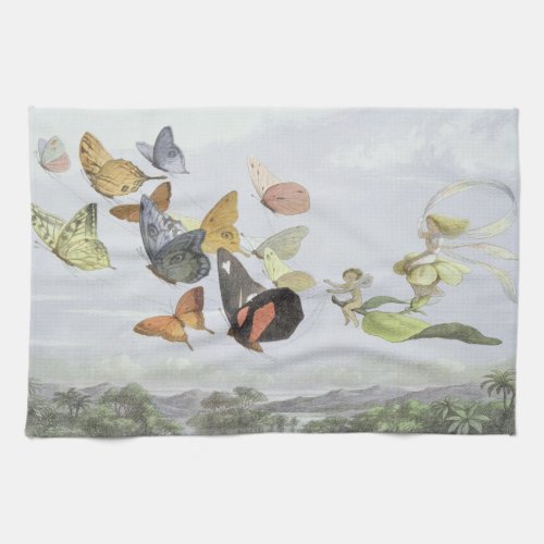 The Fairy Queens Carriage  Elf World Kitchen Towel