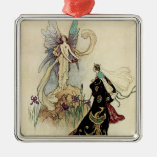 The Fairy There Welcomed Her Majesty Metal Ornament