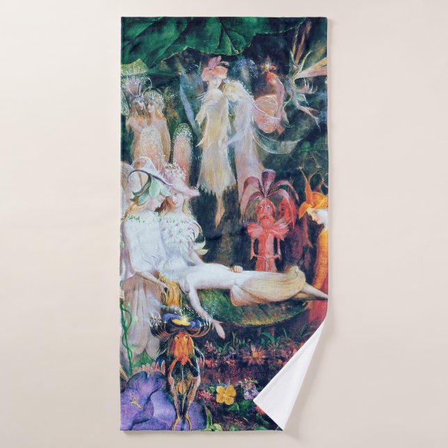 The Fairy's Funeral, John Anster Fitzgerald Bath Towel (Bath Towel)