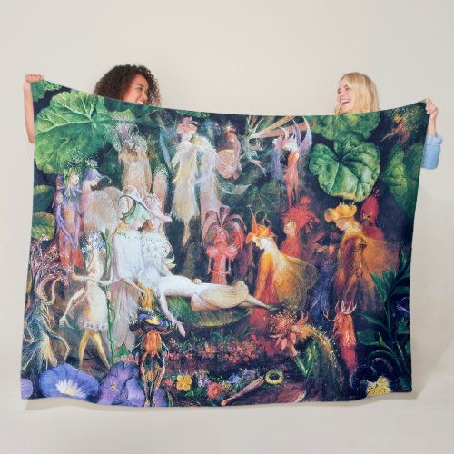 The Fairys Funeral John Anster Fitzgerald Fleece Blanket