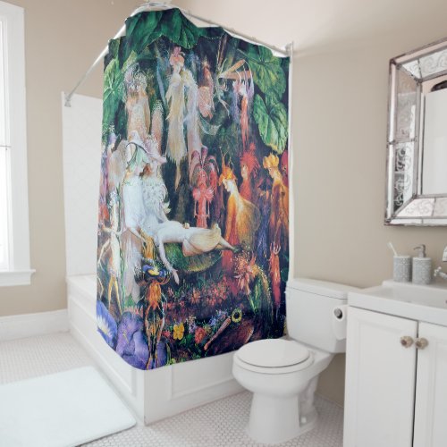 The Fairys Funeral John Anster Fitzgerald Shower Curtain