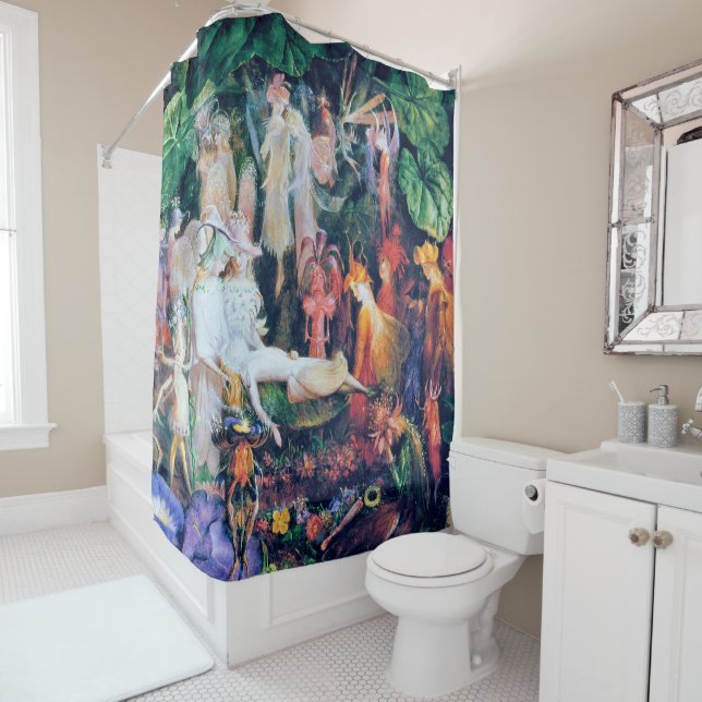 The Fairy's Funeral, John Anster Fitzgerald Shower Curtain (In Situ)