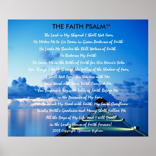 The Faith Psalm by WarriorsCreed Poster