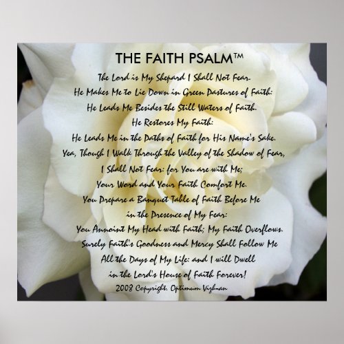 The Faith Psalm by WarriorsCreed Poster