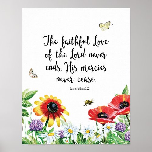 The Faithful Love of the Lord Never Ends Poster