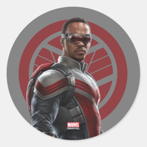 The Falcon Character Art Classic Round Sticker