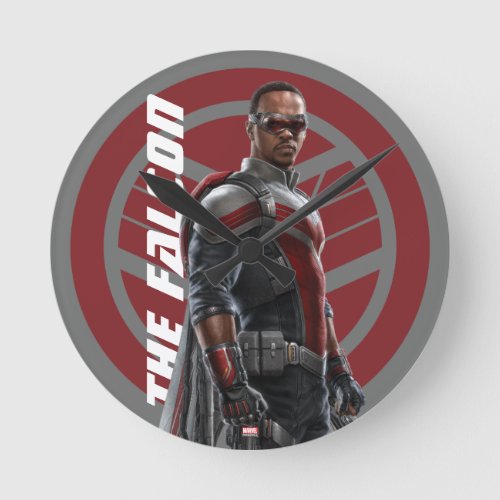 The Falcon Character Art Round Clock