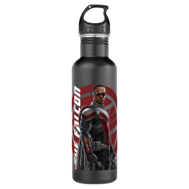 The Falcon Character Art Stainless Steel Water Bottle (Front)