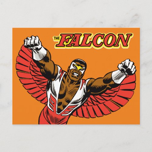 The Falcon Flying Character Art Postcard