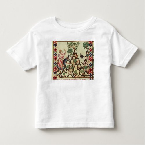 The Falcon Hunt from the manuscript Toddler T_shirt