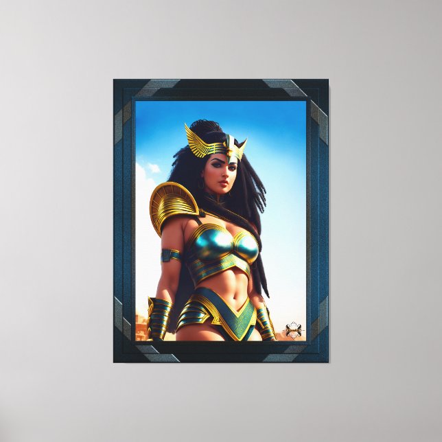 The Falcon Queen Of Rhinearion by Xzendor7 Canvas Print (Front)