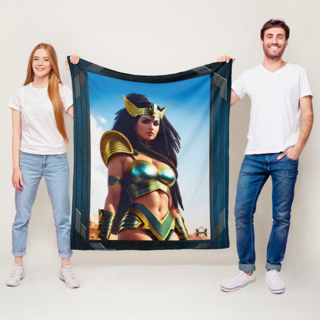 The Falcon Queen Of Rhinearion by Xzendor7 Fleece Blanket (In Situ)