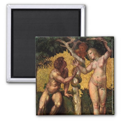 The Fall _ Adam and Eve by Raphael Sanzio Magnet
