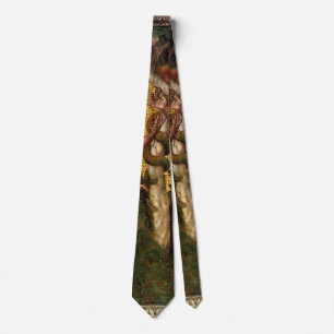 The Fall - Adam and Eve by Raphael Sanzio Neck Tie