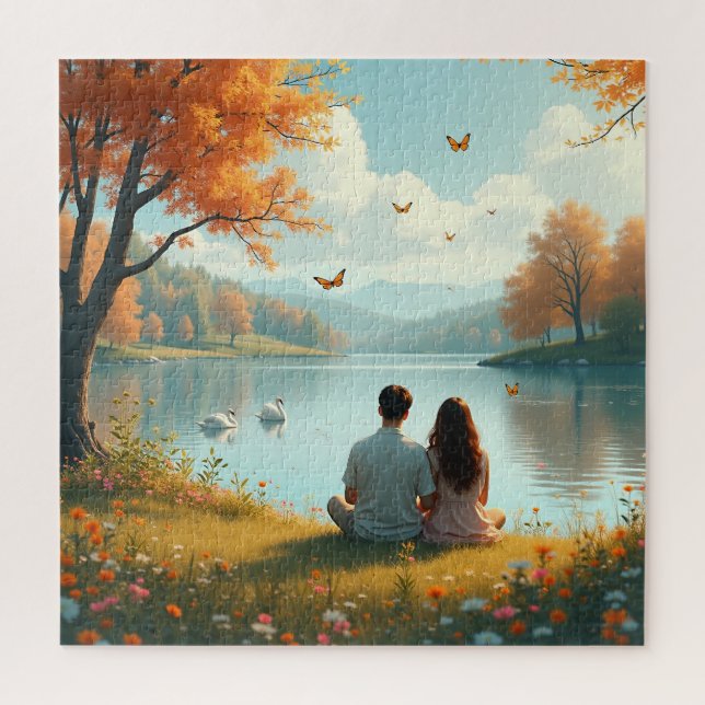 The Fall Couple Jigsaw Puzzle (Vertical)