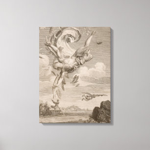 The Fall of Icarus, 1731 (engraving) Canvas Print