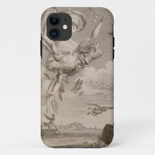 The Fall of Icarus 1731 engraving iPhone 11 Case