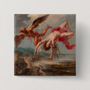 The Fall of Icarus (by Jacob Peter Gowy) Button