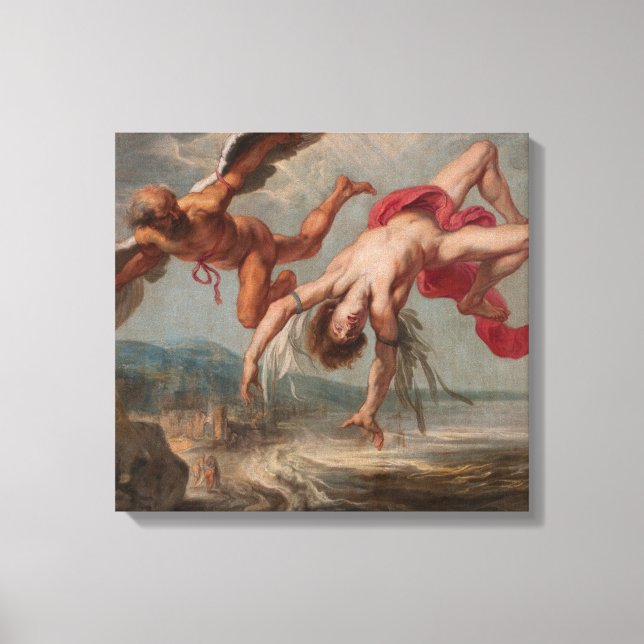 The Fall of Icarus (by Jacob Peter Gowy) Canvas Print (Front)