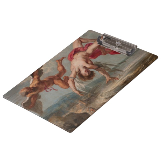 The Fall of Icarus (by Jacob Peter Gowy) Clipboard (Angled)