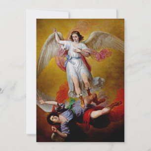The fall of Lucifer by Antonio Maria Esquivel Holiday Card