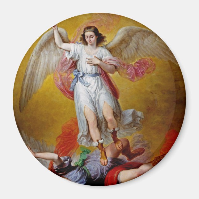 The fall of Lucifer by Antonio Maria Esquivel  Magnet (Front)