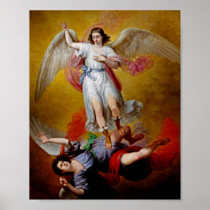 The fall of Lucifer by Antonio Maria Esquivel Poster
