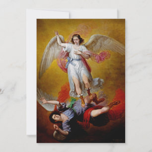 The fall of Lucifer by Antonio Maria Esquivel Thank You Card