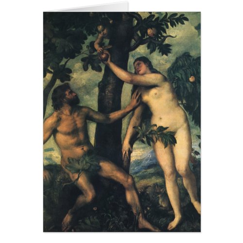 The Fall of Man Adam and Eve by Titian
