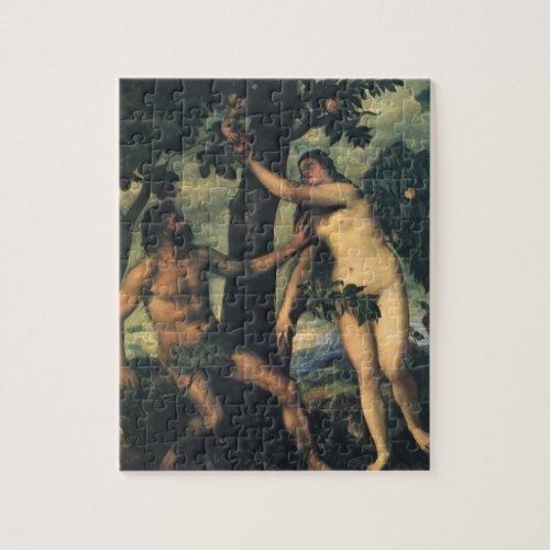 The Fall of Man Adam and Eve by Titian Jigsaw Puzzle