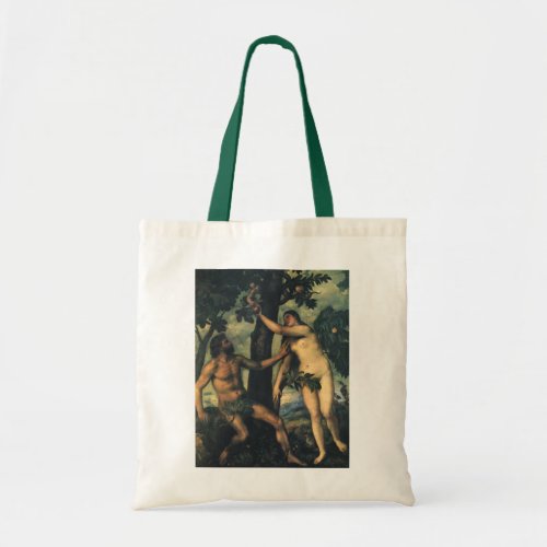 The Fall of Man Adam and Eve by Titian Tote Bag