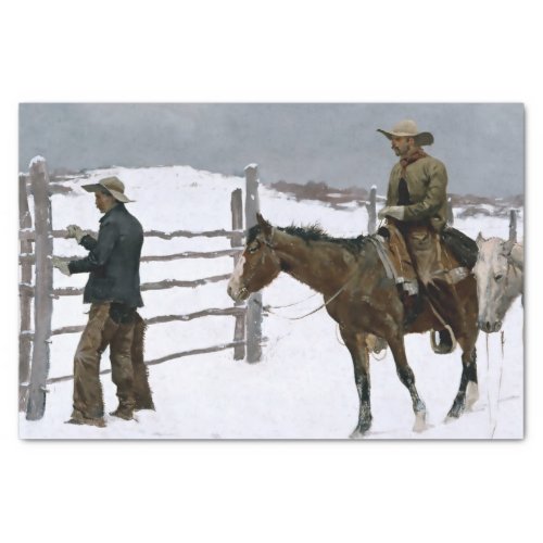 âThe Fall of the Cowboyâ by Frederic Remington Tissue Paper