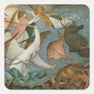 The Fall of the Rebel Angels, 1562 Square Sticker